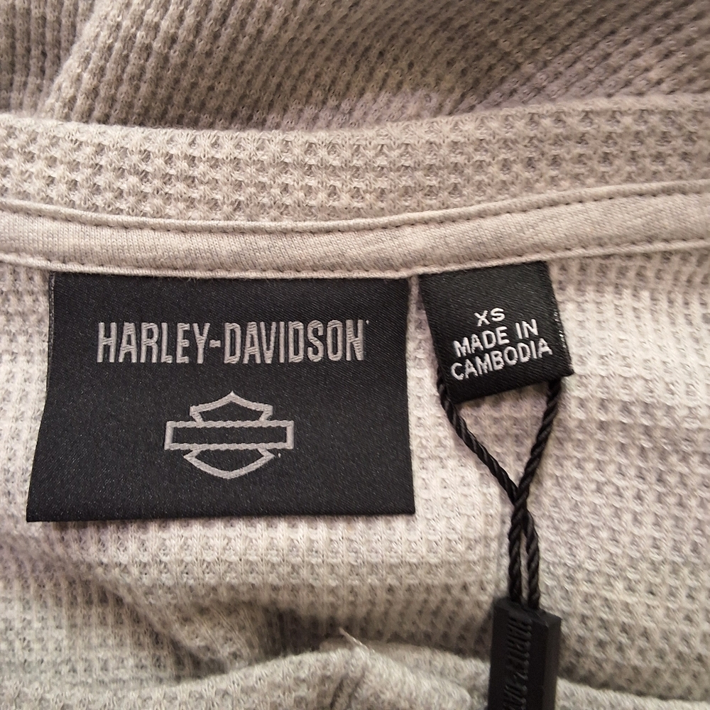 NWT Women's HARLEY DAVIDSON Gray Long Sleeve Top - Picture 5 of 16
